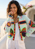 Designer Embroidered Cotton Canvas Jacket for Women | ibBan Collection - Ania