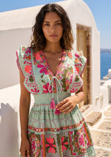 ibBan Hand Embroidered Long Dress | Luxury Bohemian Short Dress - Orla