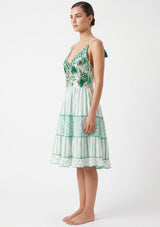 Robe Courte à Bretelles Basima pour Femme ibBan | Broderie Main | Paillettes & Perles | Taille Unique