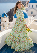 ibBan Printed Cotton Maxi Dress | Women's Floral Summer Long Dress - Hayal Long Dress