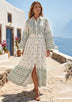 ibBan Printed Cotton Long Dress with Hand Embroidery -Eliza Long Dress