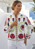 Women's Artisan Hand Embroidery Cotton Canvas Jacket - Ambir Jacket