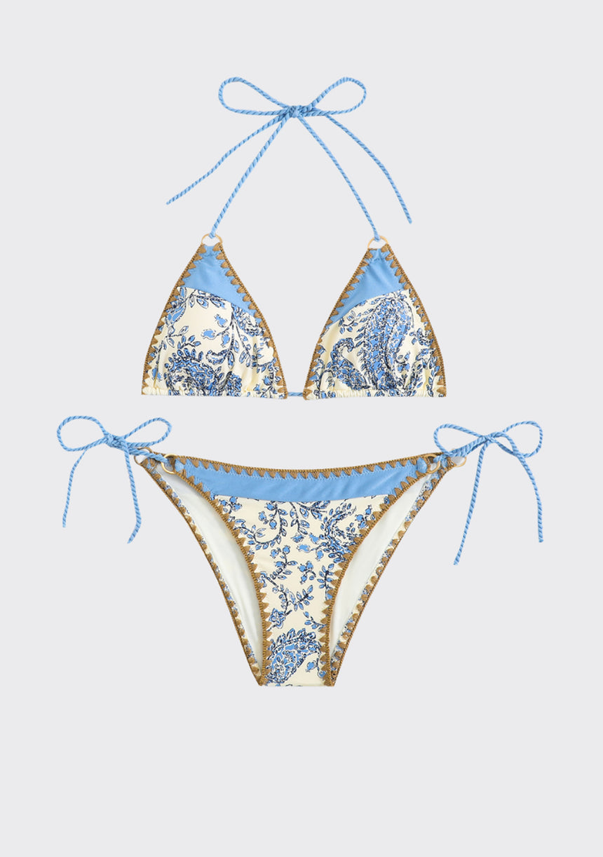 Conjunto de bikini estampado para mujer con tirantes ajustables - Sugar