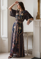 ibBan Women’s Printed Cotton  Long Dress One Size -Shyana