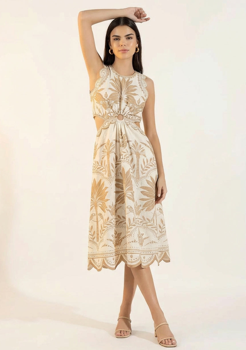 Vestido largo de algodón para mujer - Rifat