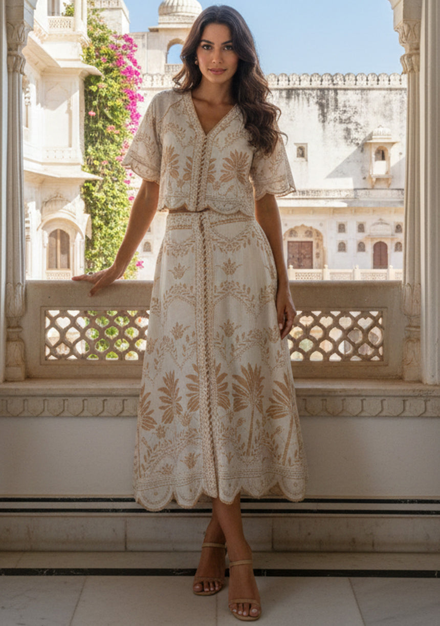 Women's Cotton Top & Skirt - Rifat