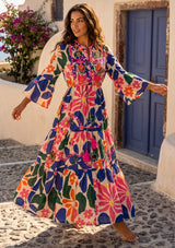 ibBan Multicolour Printed Cotton Long Tunic - Zohal