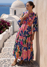 ibBan Multicolour Printed Cotton Long Tunic - Zohal