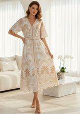 Vestido largo de algodón para mujer - Rifat