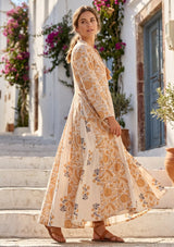 ibBan Printed Cotton Maxi Dress | Premium Women's Boho Resort Dress - Afra Long Dress