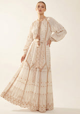 Maxivestido de algodón para mujer - Meerab