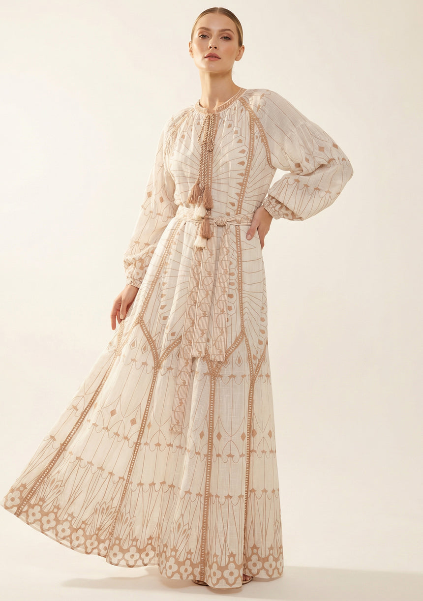 Maxivestido de algodón para mujer - Meerab