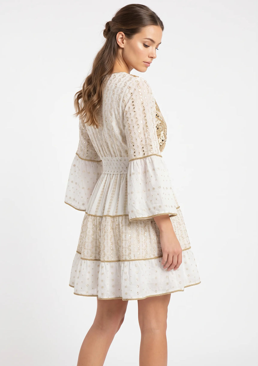 Robe courte femme ibBan Basima | Dentelle à paillettes | Occasion spéciale | Taille unique