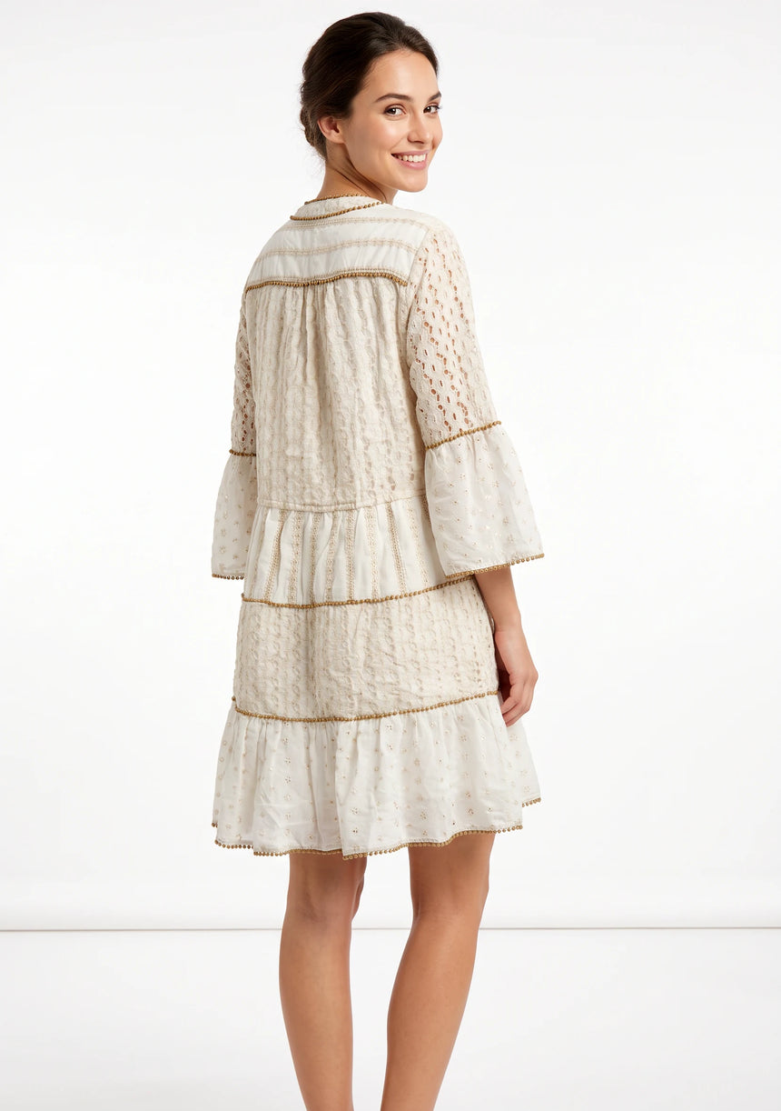 Tunique Courte Femme ibBan Basima | Dentelle Pailletée | Occasion Spéciale | Taille Unique
