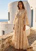 ibBan Hand-Embroidered Cotton Viscose Maxi Dress - Samaya