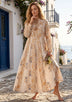 ibBan Printed Cotton Maxi Dress | Premium Women's Boho Resort Dress - Afra Long Dress