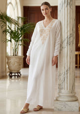 Vestido largo de algodón para mujer - Leefa