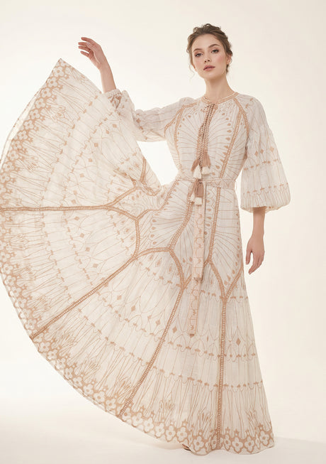 Maxivestido de algodón para mujer - Meerab