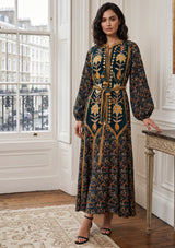 ibBan Women’s Printed Cotton Long Dress - Rifa