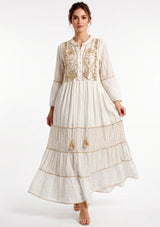 Tunique longue femme ibBan Basima | Paillettes sur toute la longueur | Occasion spéciale | Taille unique
