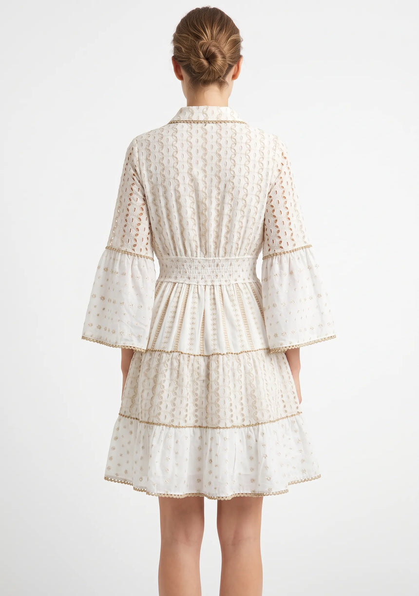 Robe courte femme ibBan Basima | Dentelle à paillettes | Occasion spéciale | Taille unique