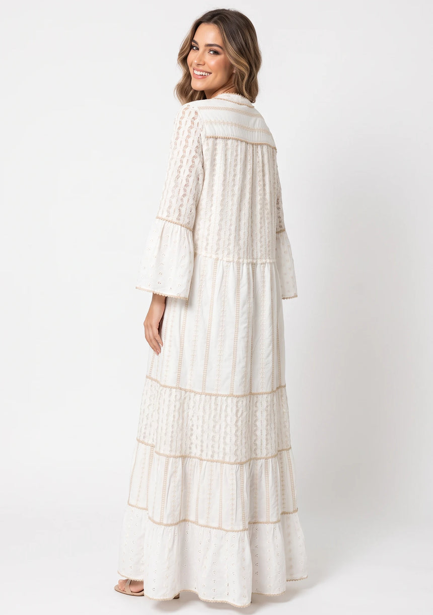 Tunique longue femme ibBan Basima | Paillettes sur toute la longueur | Occasion spéciale | Taille unique