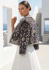 ibBan Hand Embroidered Women's Jacket | Luxury Beaded Designer Jacket - Beyza