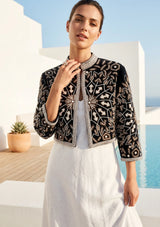 ibBan Hand Embroidered Women's Jacket | Luxury Beaded Designer Jacket - Beyza