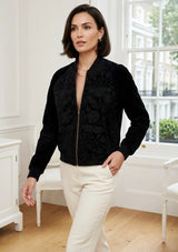 ibBan Hand Embroidered Leather Sleeve Winter Jacket | Premium Designer Outerwear - Dolly