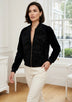 ibBan Hand Embroidered Leather Sleeve Winter Jacket | Premium Designer Outerwear - Dolly