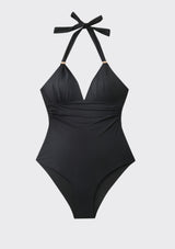 ibBan Suncoast black one-piece swimsuit ruched waist detail