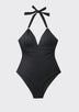ibBan Suncoast black one-piece swimsuit ruched waist detail