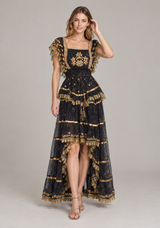 ibBan Cotton Georgette Long Dress - Anaab