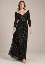 ibBan Women’s Party Long Dress with Hand Embroidery -Sobia