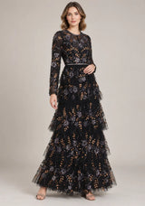 Women’s Party Dress with Hand Embroidery - Naegiza