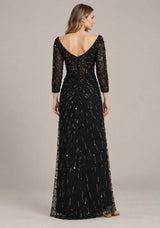 ibBan Women’s Party Long Dress with Hand Embroidery -Sobia