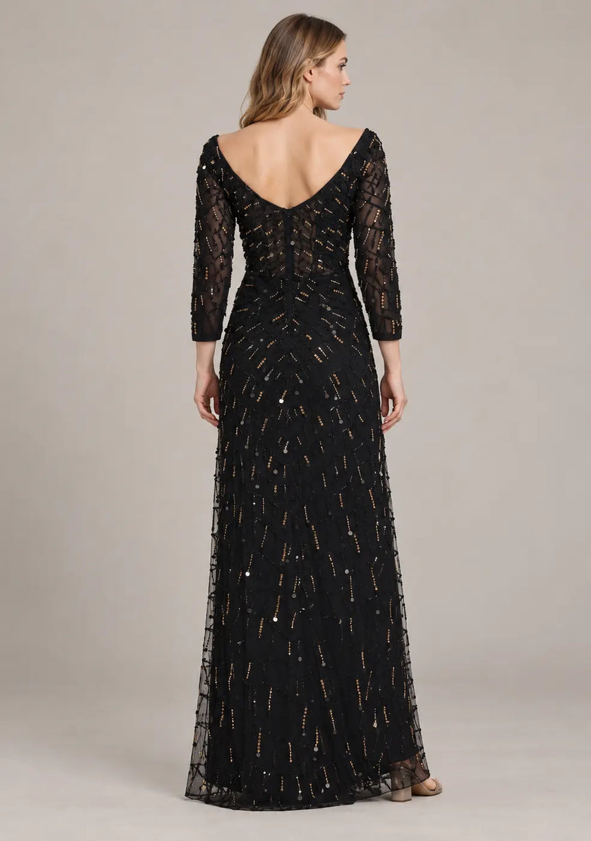 ibBan Women’s Party Long Dress with Hand Embroidery -Sobia