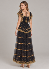 ibBan Cotton Georgette Long Dress - Anaab