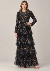 Women’s Party Dress with Hand Embroidery - Naegiza