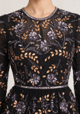 Women’s Party Dress with Hand Embroidery - Naegiza