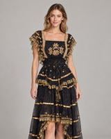 ibBan Cotton Georgette Long Dress - Anaab