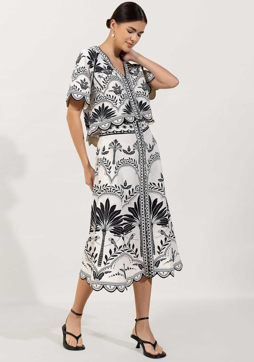 Women's Cotton Top & Skirt - Rifat