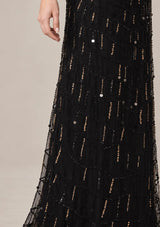 ibBan Women’s Party Long Dress with Hand Embroidery -Sobia
