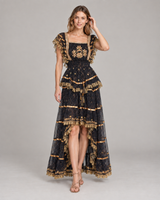 ibBan Cotton Georgette Long Dress - Anaab