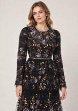 Women’s Party Dress with Hand Embroidery - Naegiza