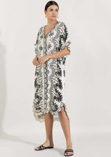 Vestido caftán de algodón para mujer - Rifat