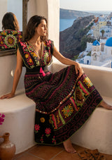 ibBan Hand Embroidered Long Dress | Luxury Bohemian Long Dress - Orla
