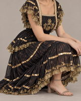 ibBan Cotton Georgette Long Dress - Anaab