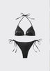 Women's Brown Printed Bikini Set Adjustable Strap - Nova