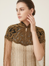 ibBan Beaded Net Neck Cape with Fringe - Linda
